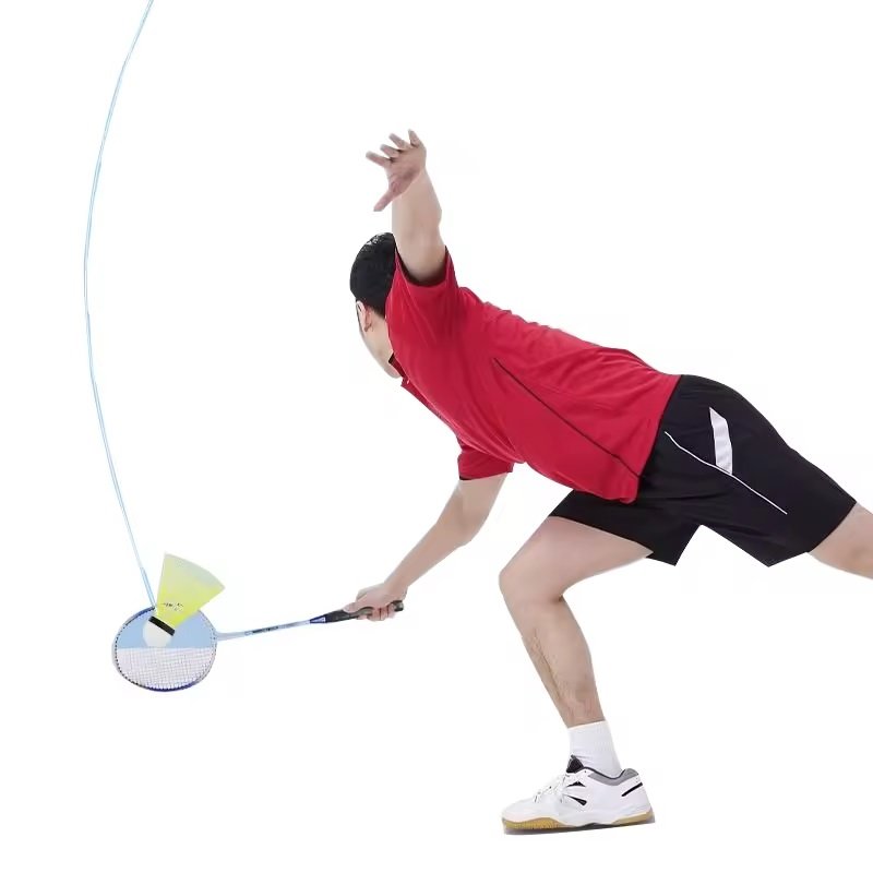 Wholesale Single Person Strip Line Rebound Children Badminton Trainer Single Person Indoor Spinning Badminton