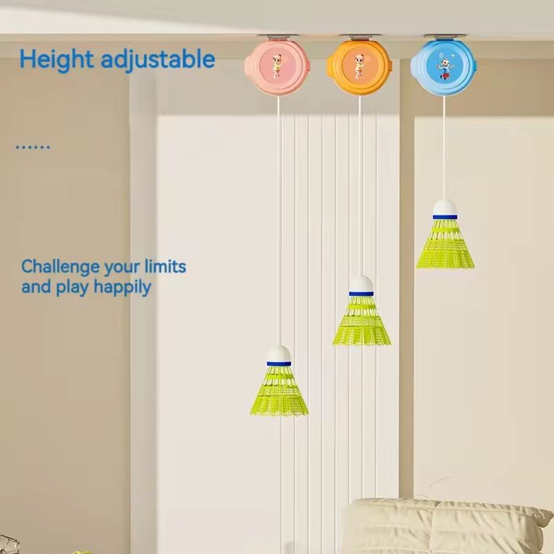 Wholesale Single Person Strip Line Rebound Children Badminton Trainer Single Person Indoor Spinning Badminton
