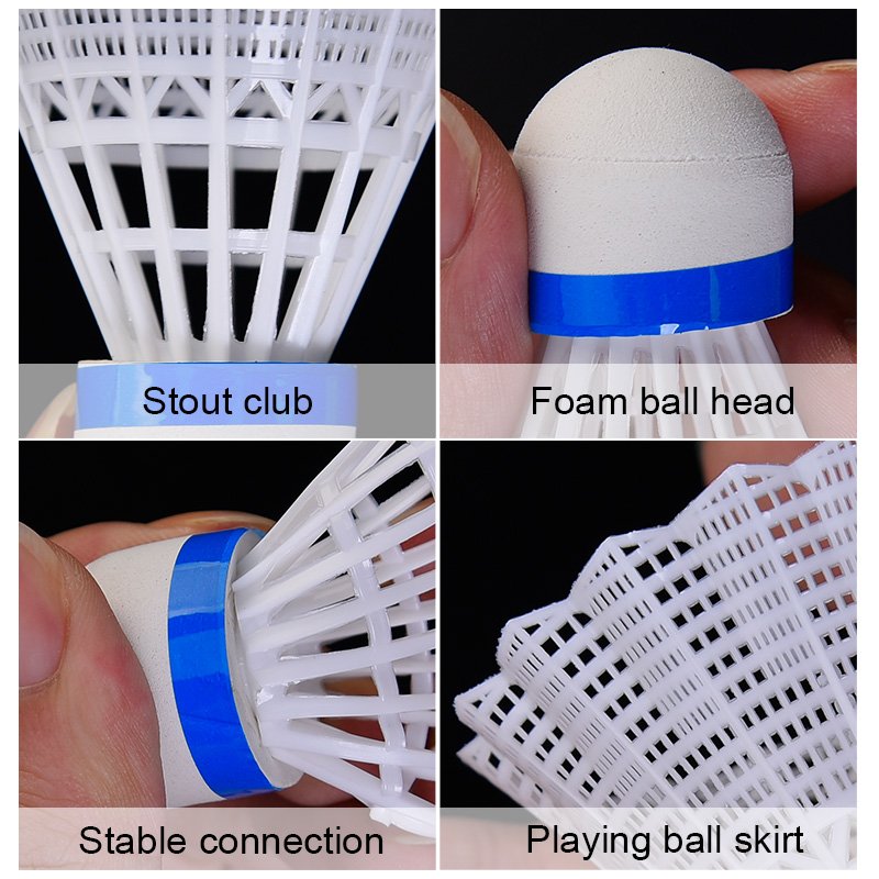 Retail Or Wholesale Nylon Shuttle Birdie White Or Yellow Nylon Badminton Shuttlecocks Not Plastic Shuttlecocks For Sale