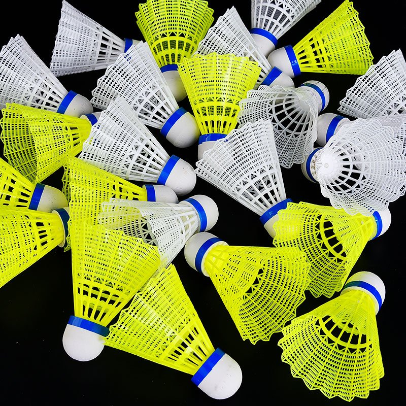 Retail Or Wholesale Nylon Shuttle Birdie White Or Yellow Nylon Badminton Shuttlecocks Not Plastic Shuttlecocks For Sale