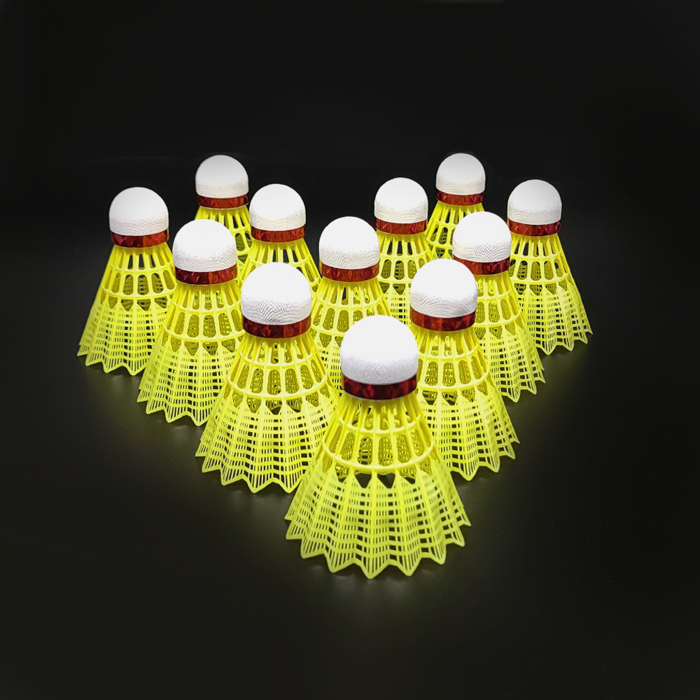 High Quality Durable Cheap Badminton Fiber Cork Nylon Shuttlecock Model 212