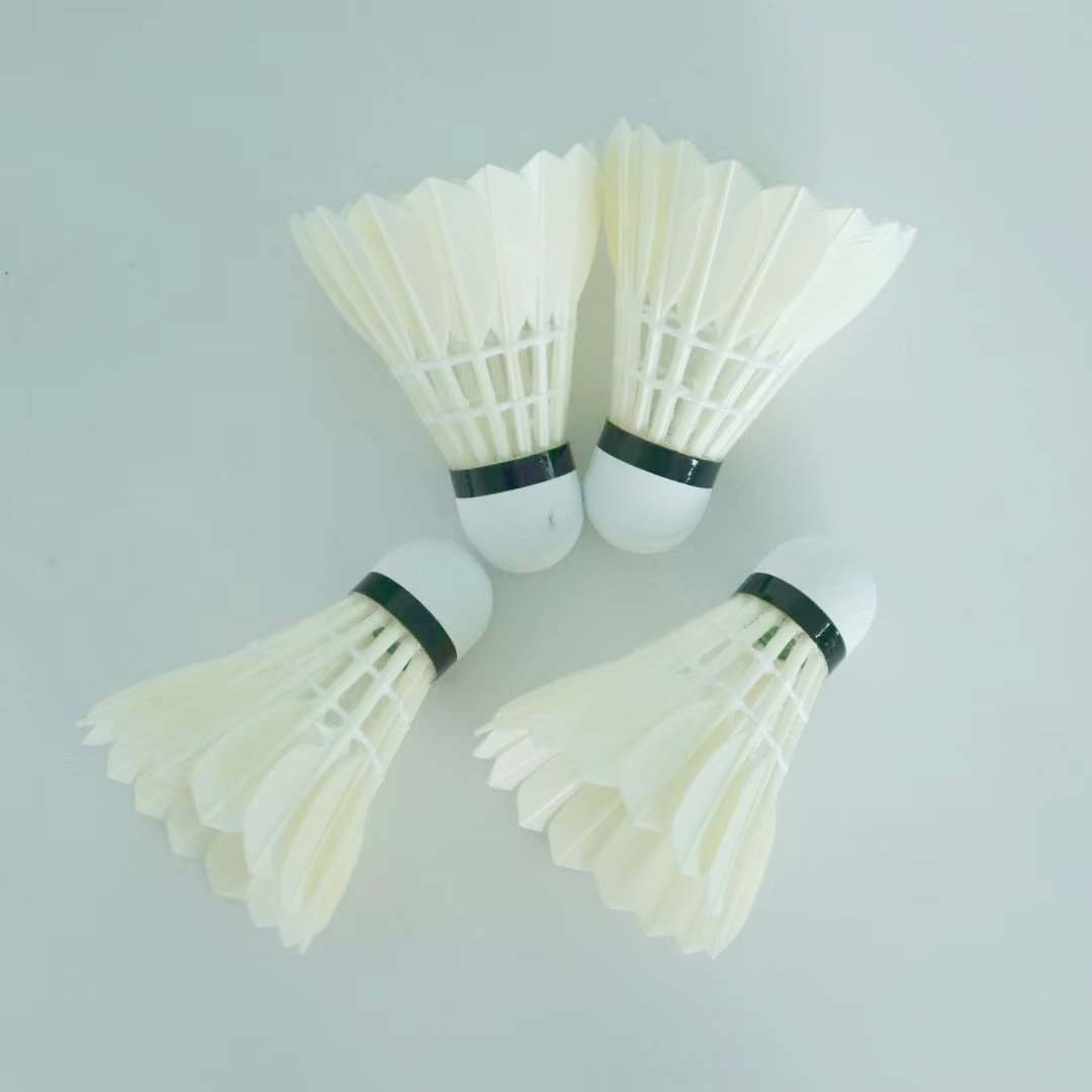 balckwashing class 5 goose feathers with pu cork badminton shuttlecock for professional training