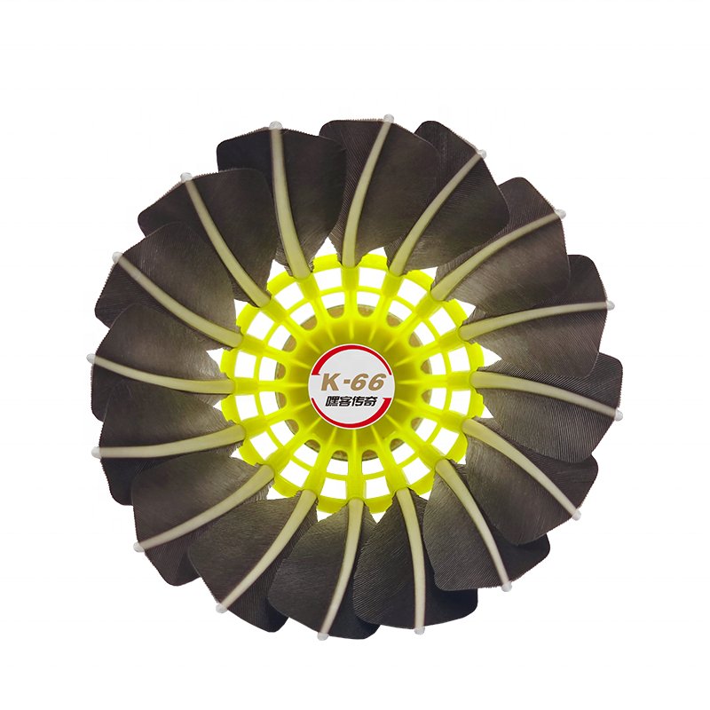 Cheap Price Fluorescent Yellow 3 in 1 Hybrid Badminton Shuttlecock Goose Feather For Shuttlecock