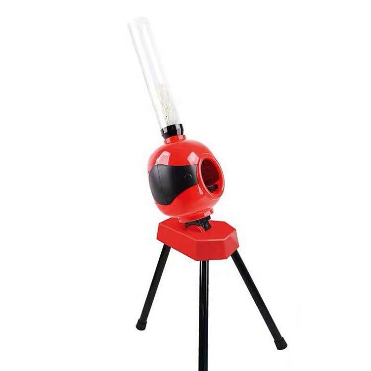 Short Triangle Stand Automatic Launcher Sports Toy with Adaptor Badminton Serve Machine Can Hold 50 Badminton Balls