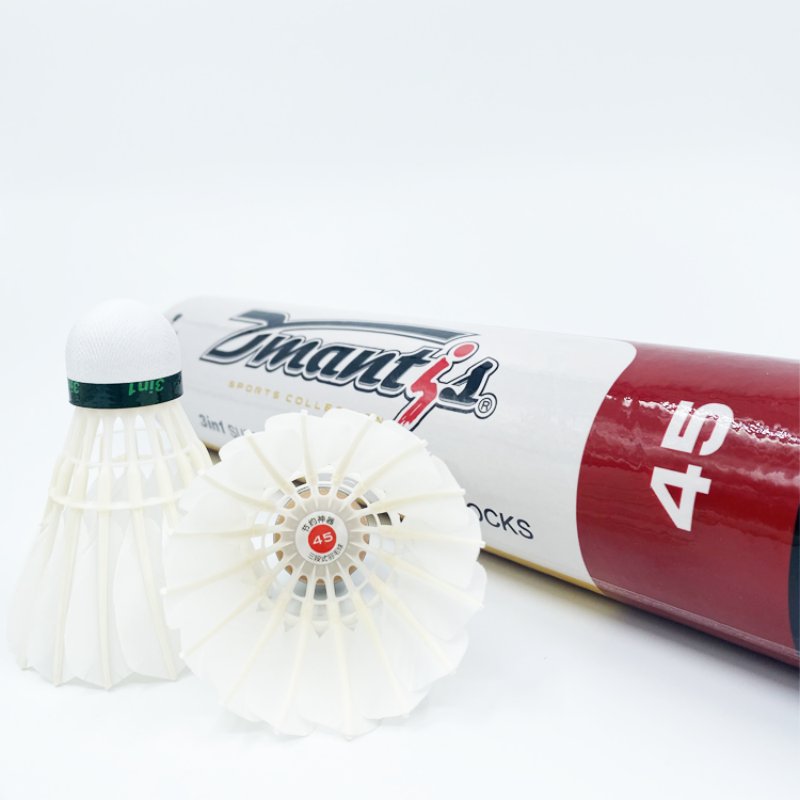 Dmantis D45 More Stable and Durable Top Grade 3in1 Badminton Shuttlecocks Natural White Goose Feather Ball