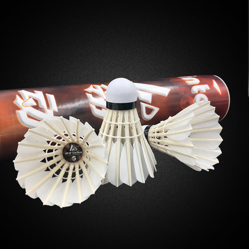 High Quality Good Fly Distance OEM Duck Feather Natural Cork Training Badminton Shuttlecock