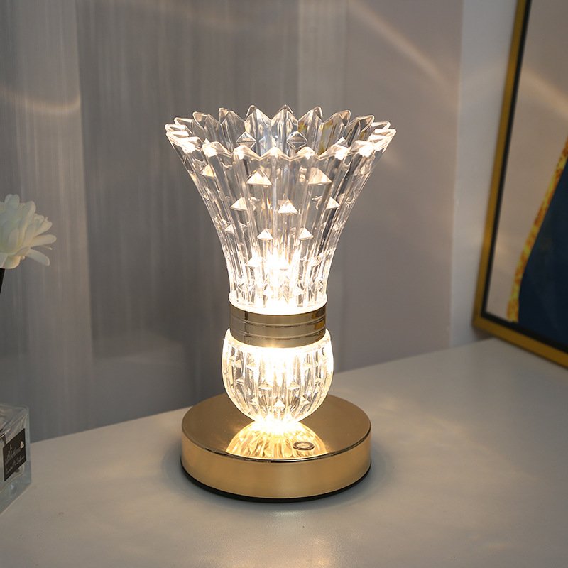 Elegant Design LED Decorative Rechargeable Vase Table Lamp For Home