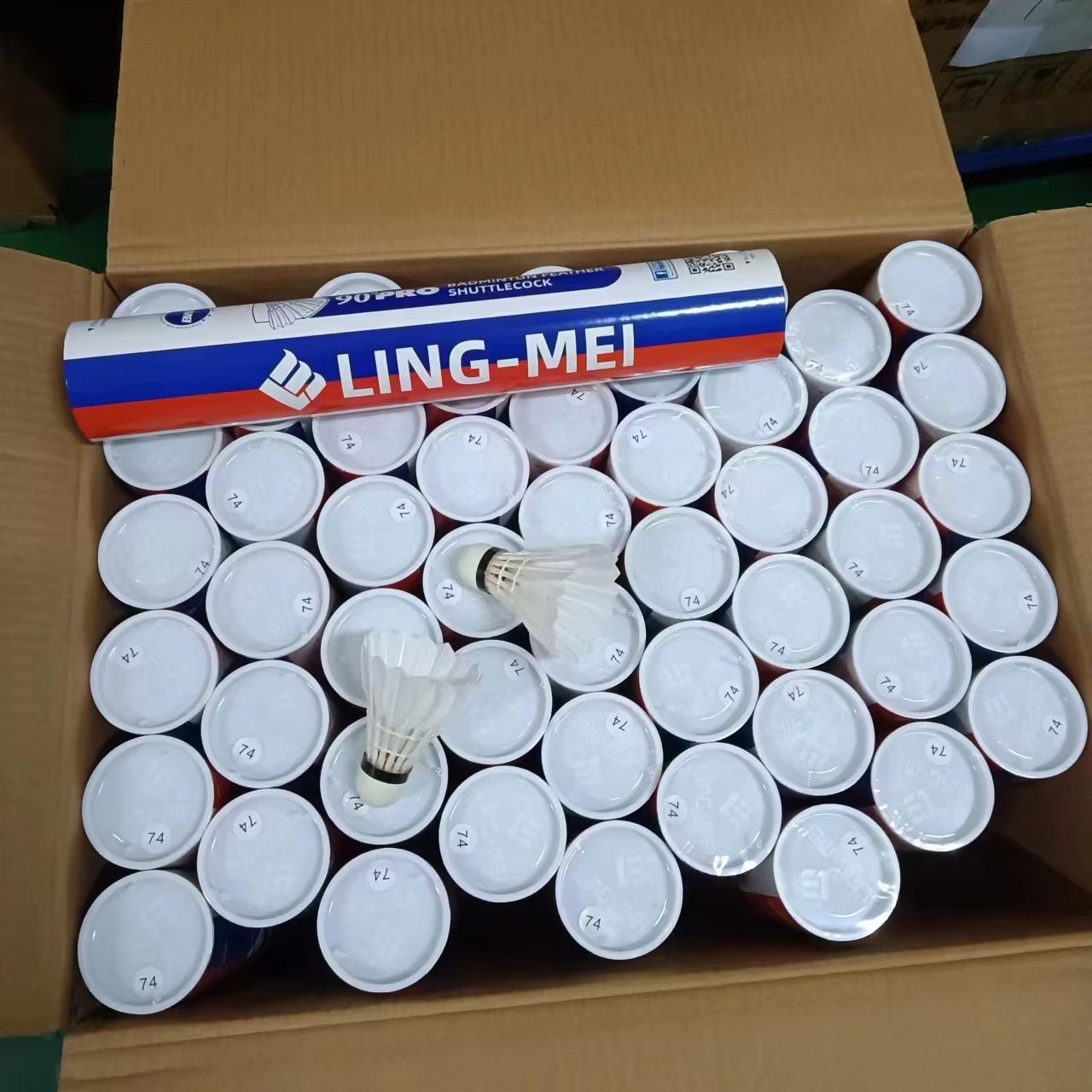 BWF Wholesale Brand Durable Goose Feather Badminton Shuttlecocks Lingmei 10