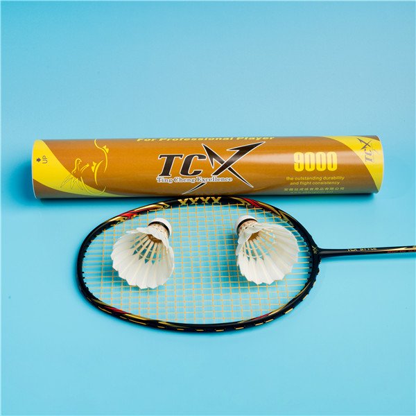TCX9000 Yellow 12 Package Tournament Suitable for Indoor & Outdoor Goose Feather Badminton Shuttlecock
