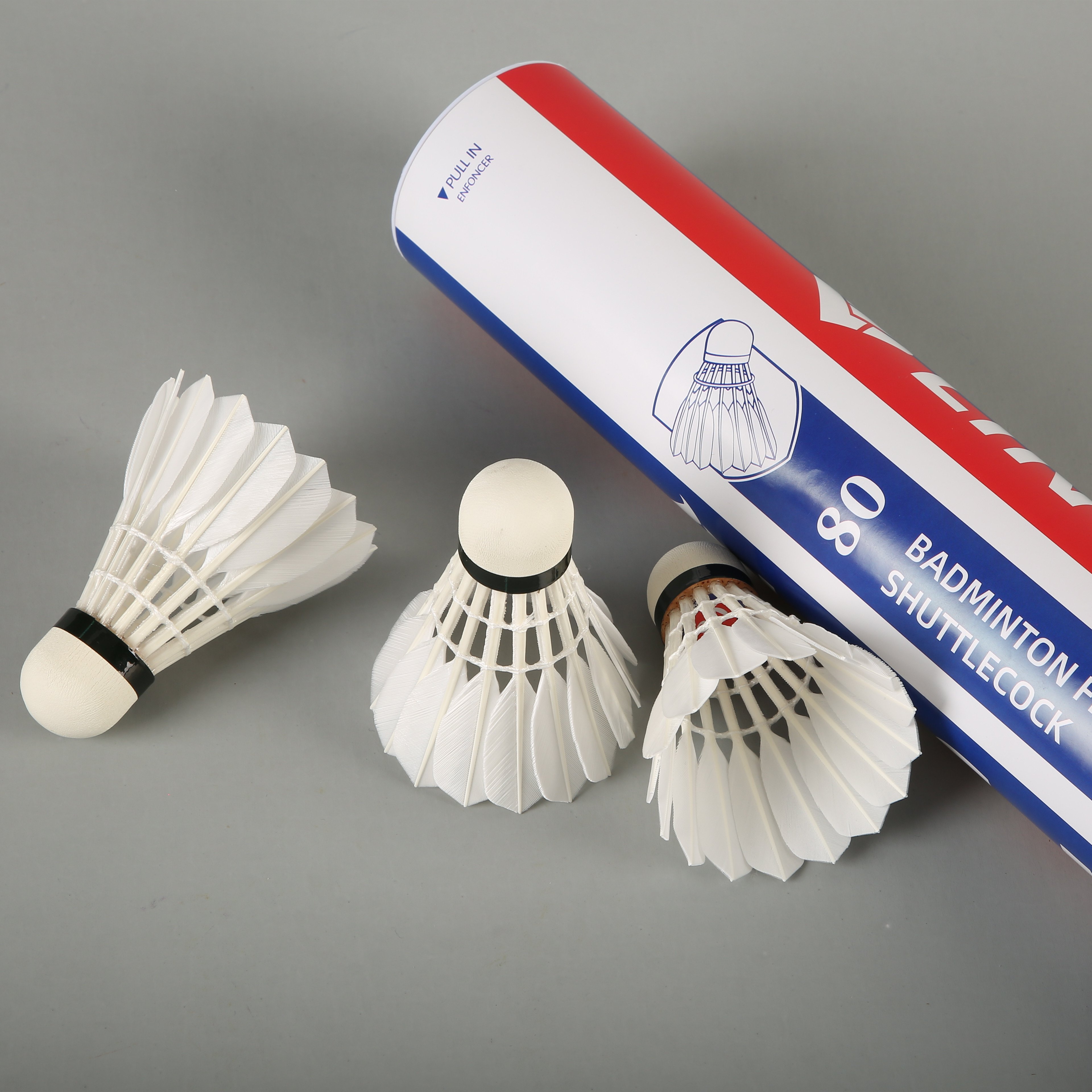 lingmei 80 badminton feather shuttlecock in goose feather wholesale