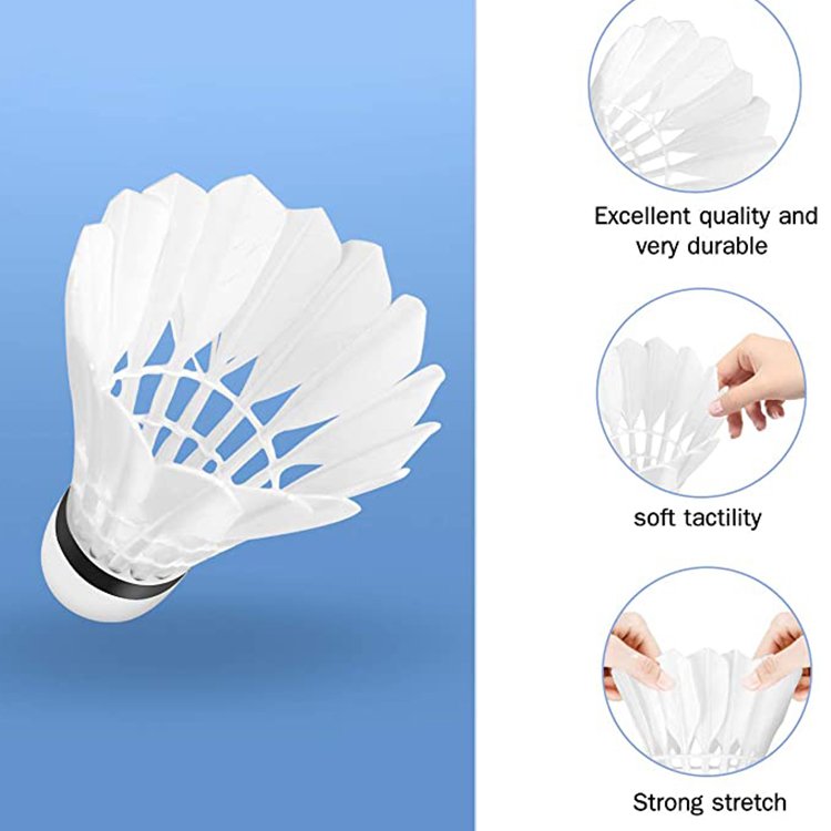 Hot Selling White Goose Feather Shuttlecock High Quality Durable Badminton Shuttlecock For Training