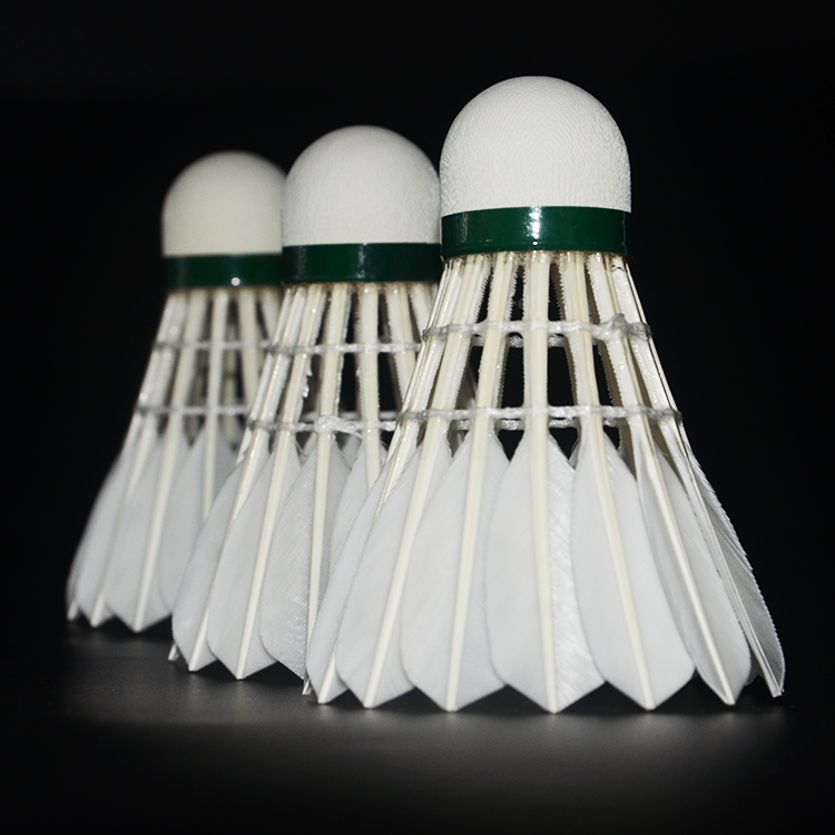 Top Quality White Durable super Feather Retail Super Class Goose Feather Badminton Shuttlecock for Tournament
