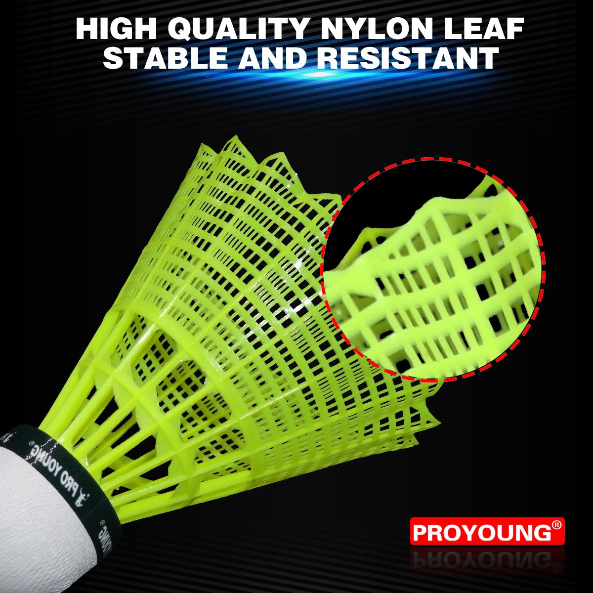 Hot Selling High Quality Nylon Badminton PU Cock Shuttlecock Durable Cork Head for Indoor Players Top Grade