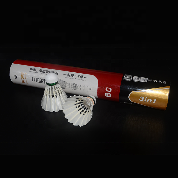 Factory Direct Sale Badminton Shuttlecock Class A Duck Feather Dmantis D60 3in1 Badminton Shuttlecock