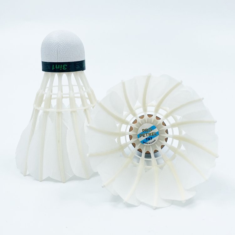 3in1 High Quality China Durable Goose White Badminton Feather Shuttlecock with High Stability and Durability Outdoor/Indoor