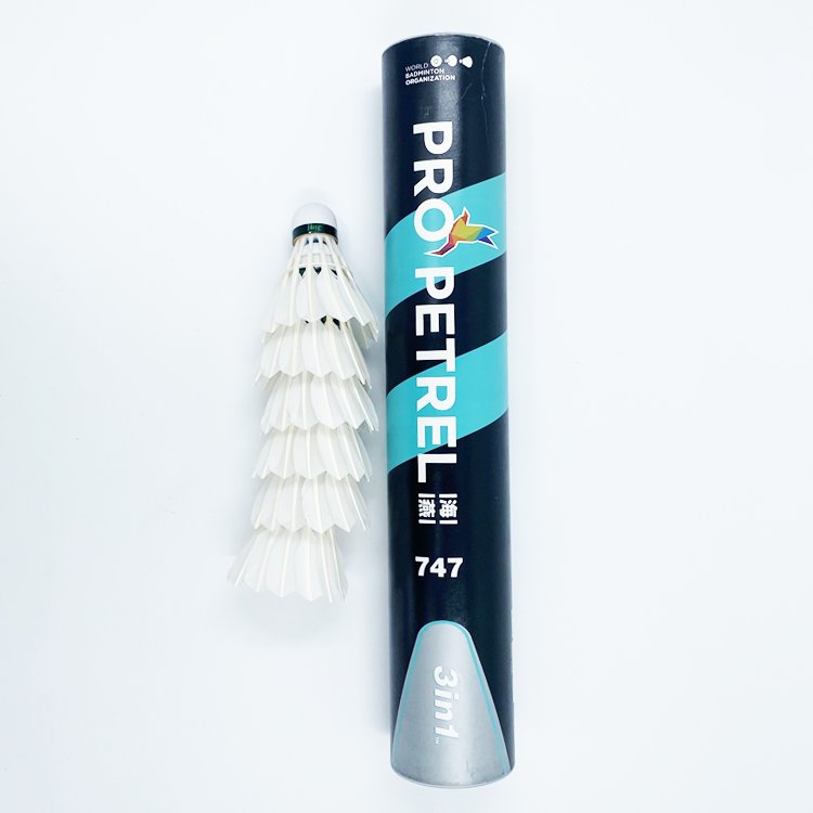 3in1 High Quality China Durable Goose White Badminton Feather Shuttlecock with High Stability and Durability Outdoor/Indoor