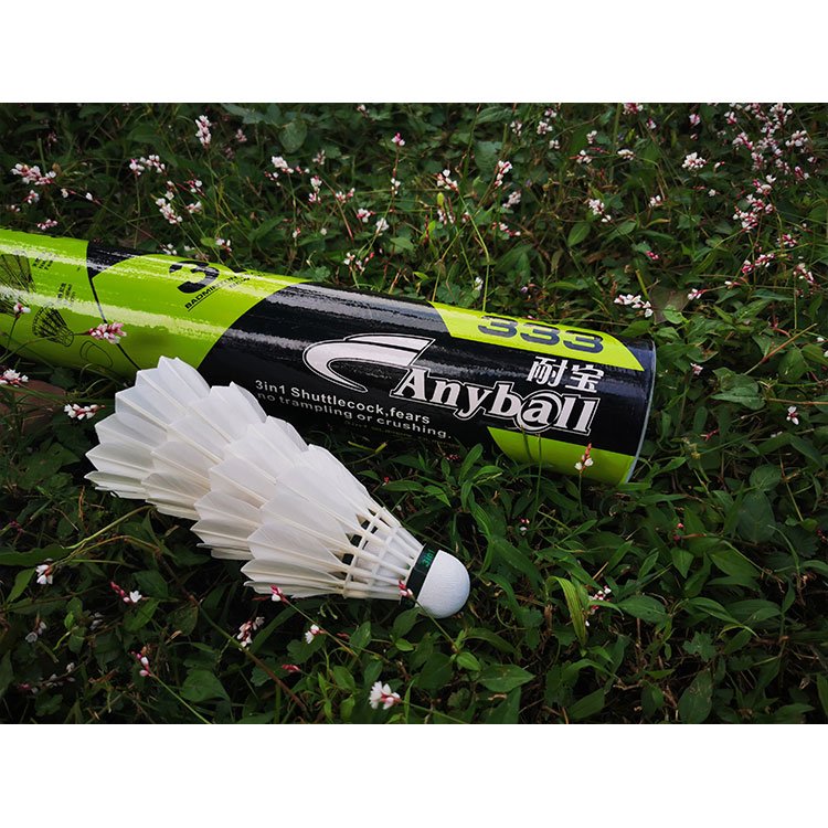 3in1 Hybrid Type Training Shuttlecock Duck Feather Badminton Shuttlecock Anyball333 Badminton