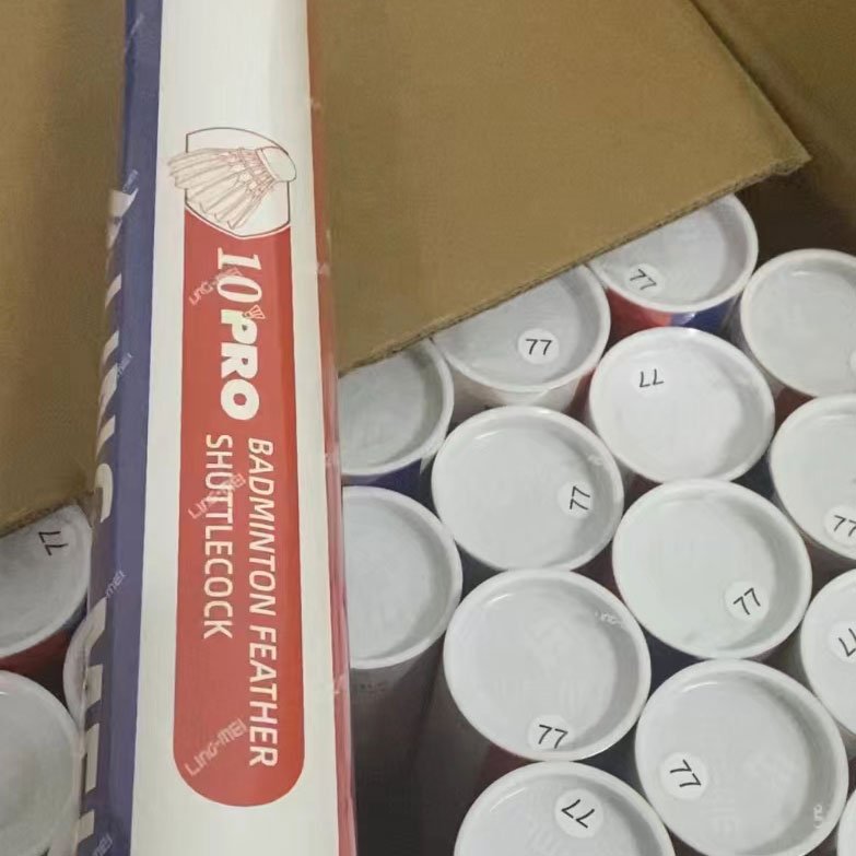 lingmei 10 pro cheap goose feather badminton shuttlecock factory
