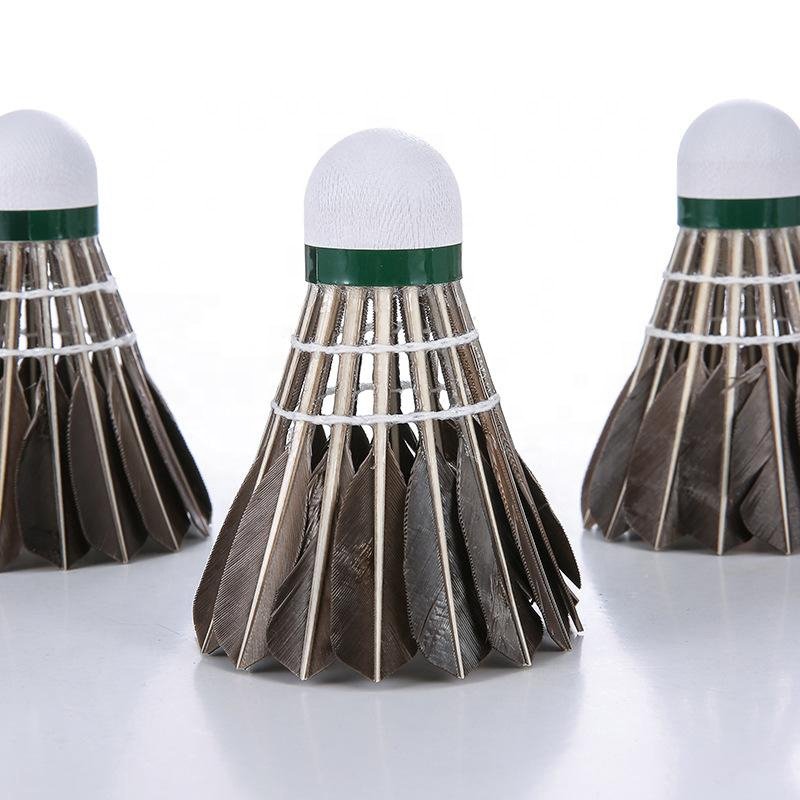 ALP 806 12pcs/Tube Shuttlecocks Black Goose Feather 76-77 Speed Badminton Ball Stable Flight Use For Badminton Training