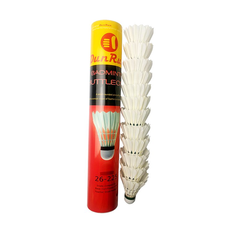 DunRun China Suppily Good Quality Duck Feather Durable tournament Badminton Shuttlecock