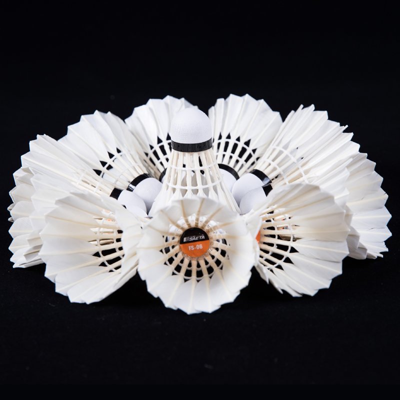 Custom logo for wholesale with duck feather badminton shuttlecock fly no.06 from china manufacturer
