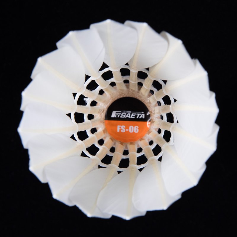 Custom logo for wholesale with duck feather badminton shuttlecock fly no.06 from china manufacturer