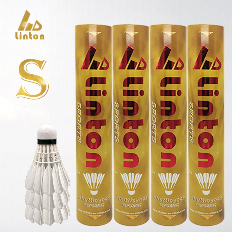 Quick delivery linton badminton shuttlecock accept oem customized aeroplane shuttlecock
