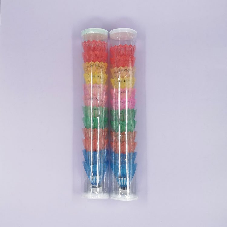 Wholesale Yellow badminton products Cocks Durable Nylon plastic Badminton Shuttlecock
