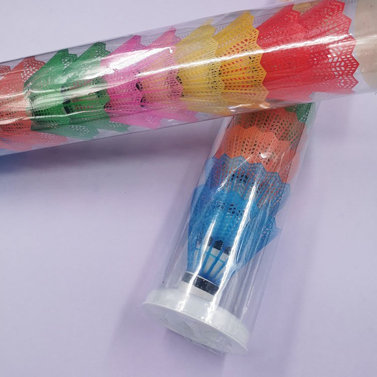 Wholesale Yellow badminton products Cocks Durable Nylon plastic Badminton Shuttlecock