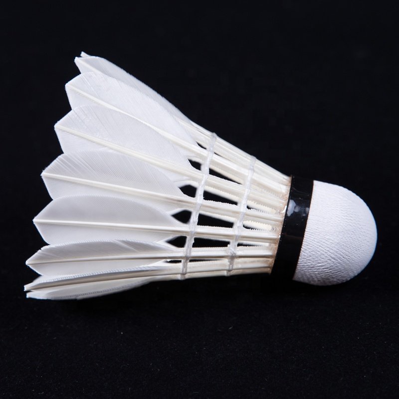 Oem Shuttlecocks Badminton Ball Best Badminton Shuttlecocks Goose Goose Feather Badminton Shuttlecocks Black WHITE Head Key Logo