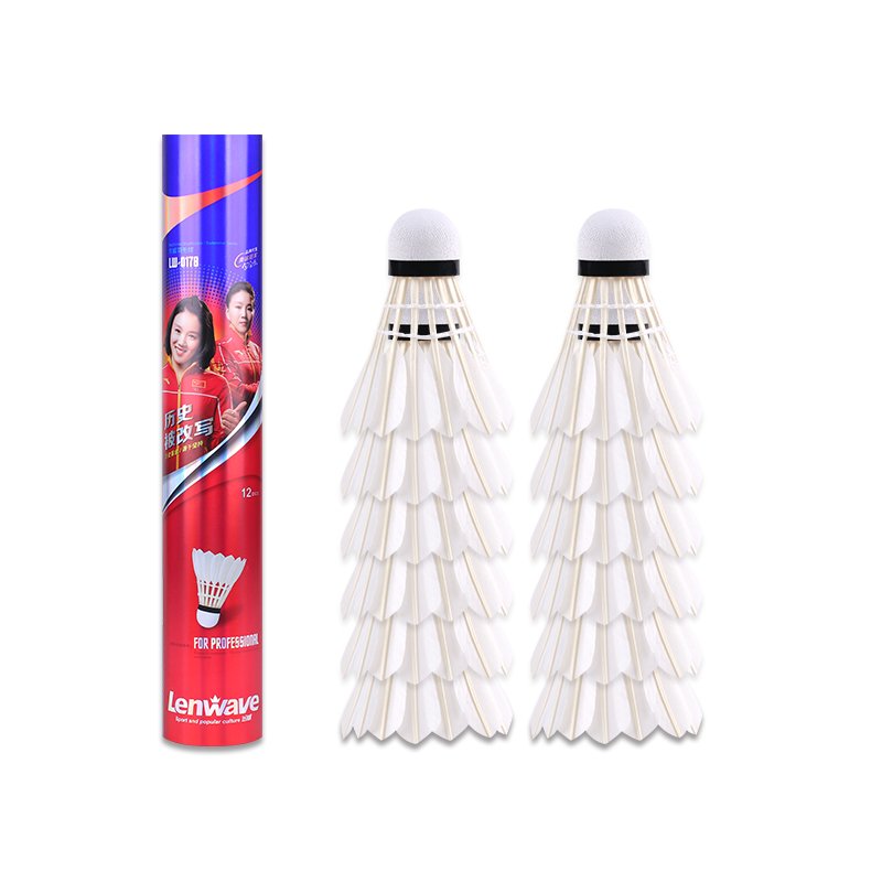 Factory custom provided Badminton Shuttlecocks Birdies,12 Pack Training Badminton Balls with Great Stability for in/out door