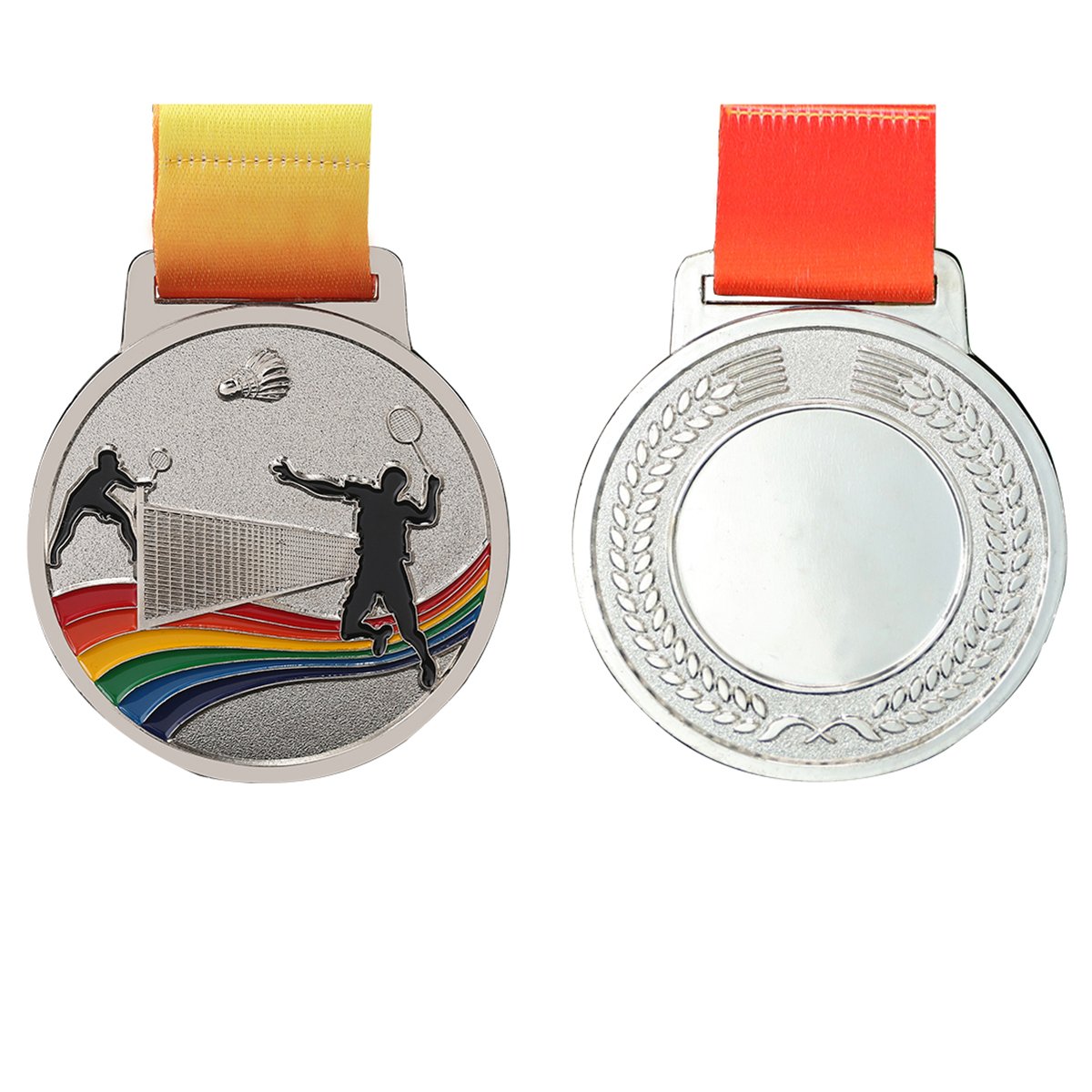 JP0907 High Quality Custom Metal Sports Medals Badminton Championship ping-pong Medal with Ribbon