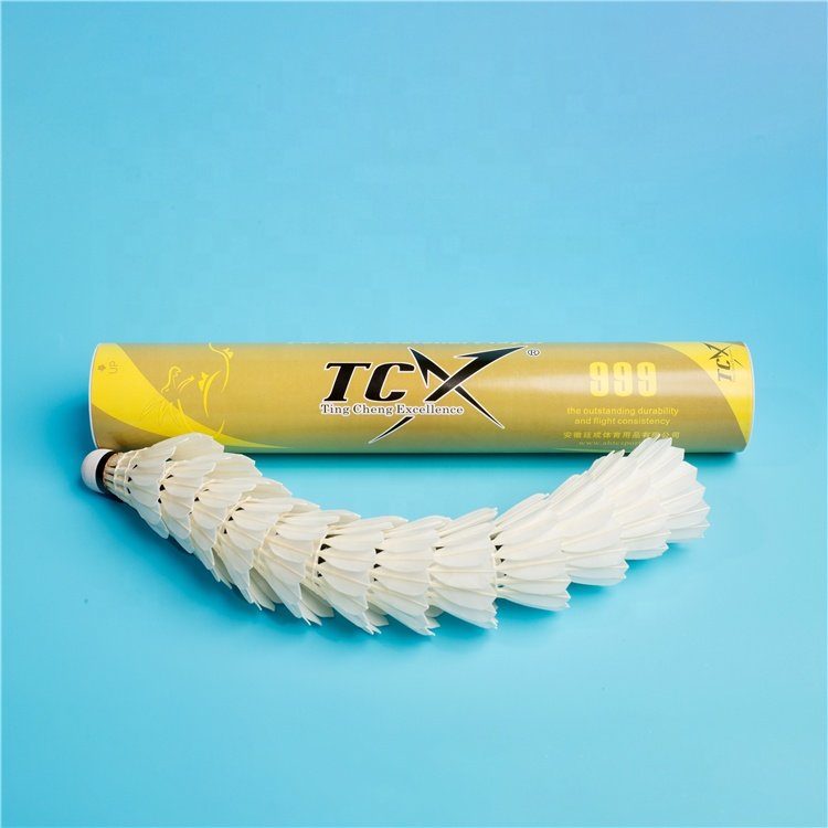 TCX 999 High Quality Goose Feather Badminton Shuttlecock Suitable for Professional Training from Tingcheng Sports