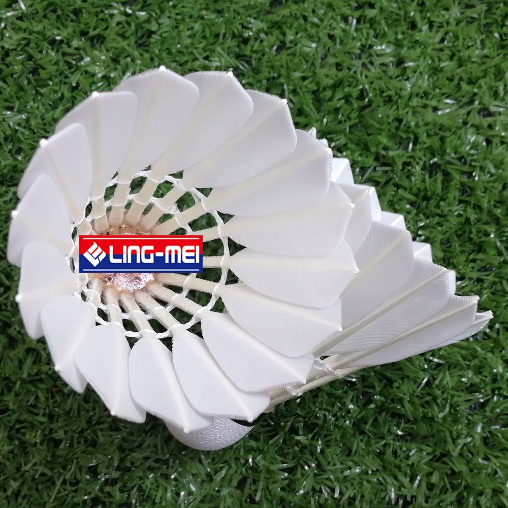 wholesale goose feather badminton shuttlecock in lingmei brand model 60 similar quality as AS20