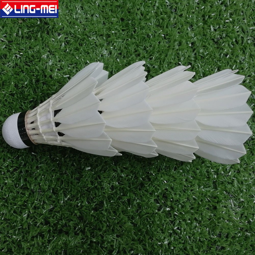 wholesale goose feather badminton shuttlecock in lingmei brand model 60 similar quality as AS20