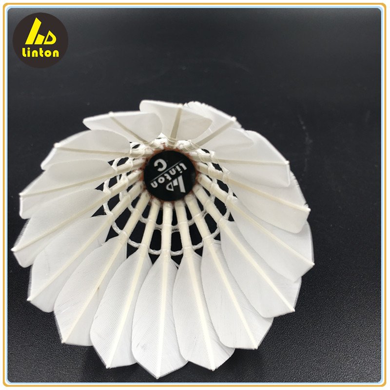 Pass security verification durable custom logo goose feather shuttlecock for club using