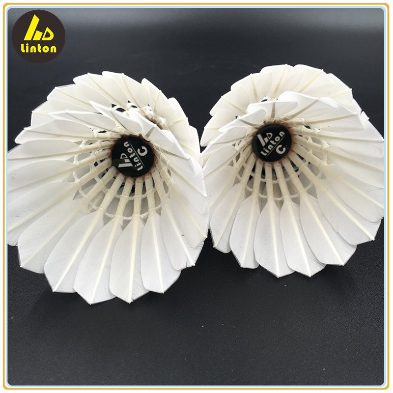 Pass security verification durable custom logo goose feather shuttlecock for club using