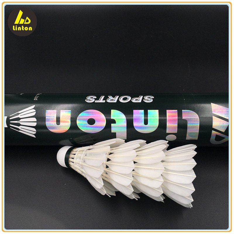 Pass security verification durable custom logo goose feather shuttlecock for club using
