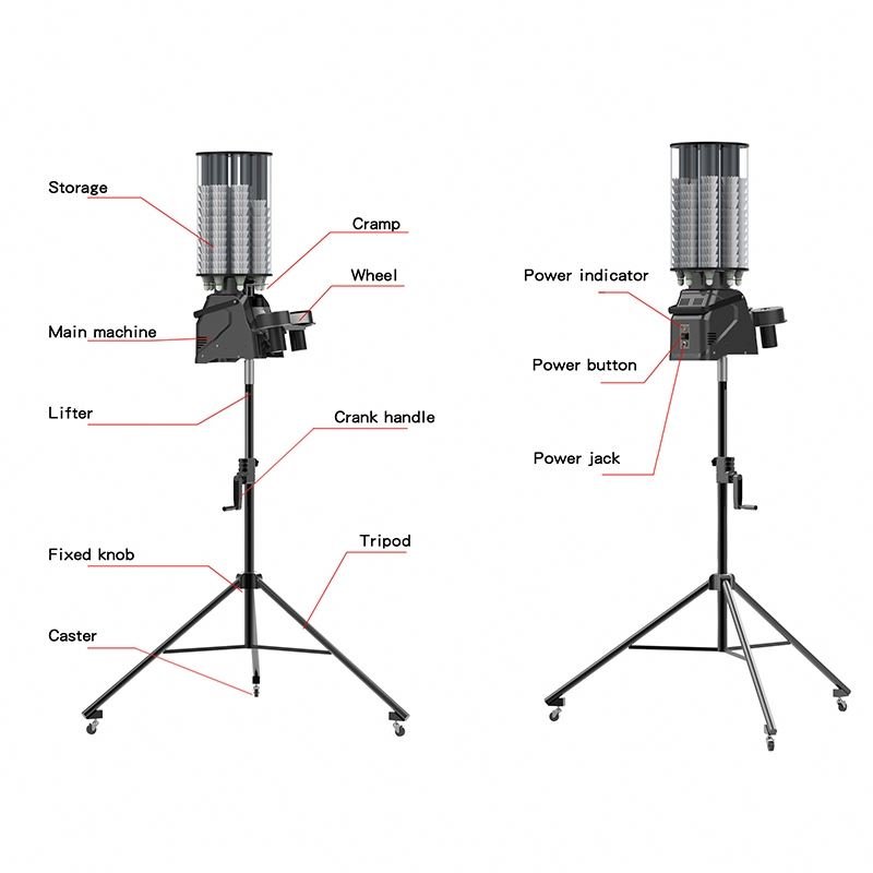 Automatic Badminton Ball Machine Launcher Equipment Feeder Robot For Training Practice With App Remote Control