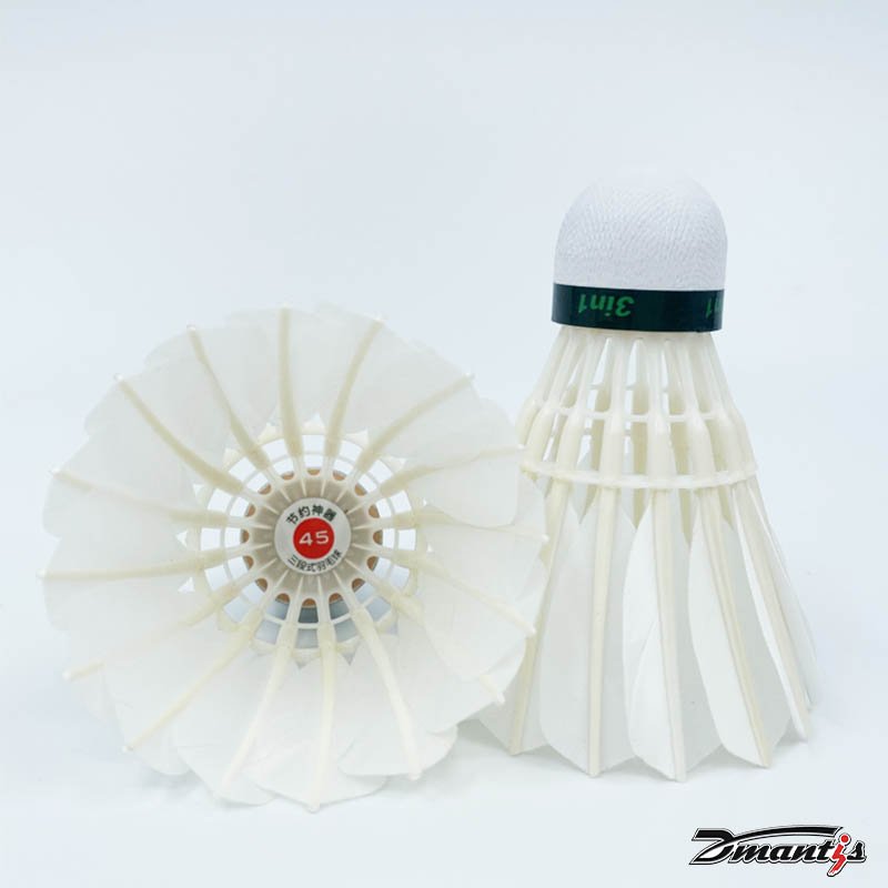 Factory Best-seller 3in1badminton shuttlecock Dmantis D45 Goose Feather Durable for Training Game Ball Tournament