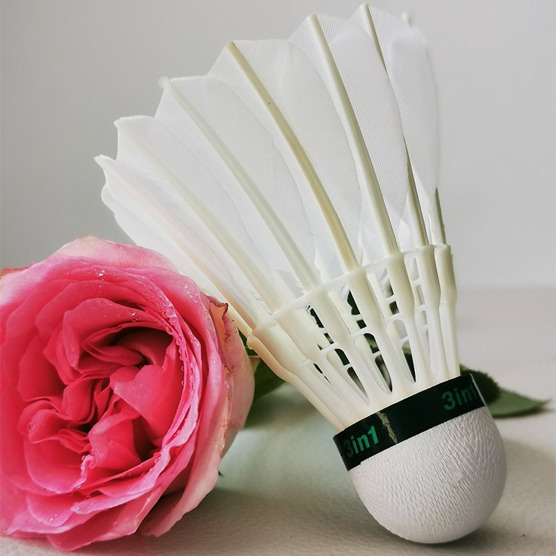 Factory Best-seller 3in1badminton shuttlecock Dmantis D45 Goose Feather Durable for Training Game Ball Tournament