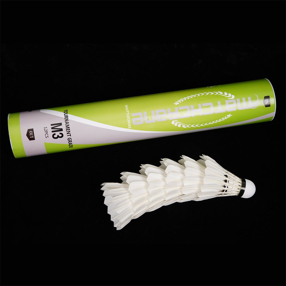 Match Crane M3 3in1 Anyball Shuttlecocks Durable Thick Natural Duck Feather Badminton Shuttlecock 3in1 With Fiber Composite Cork