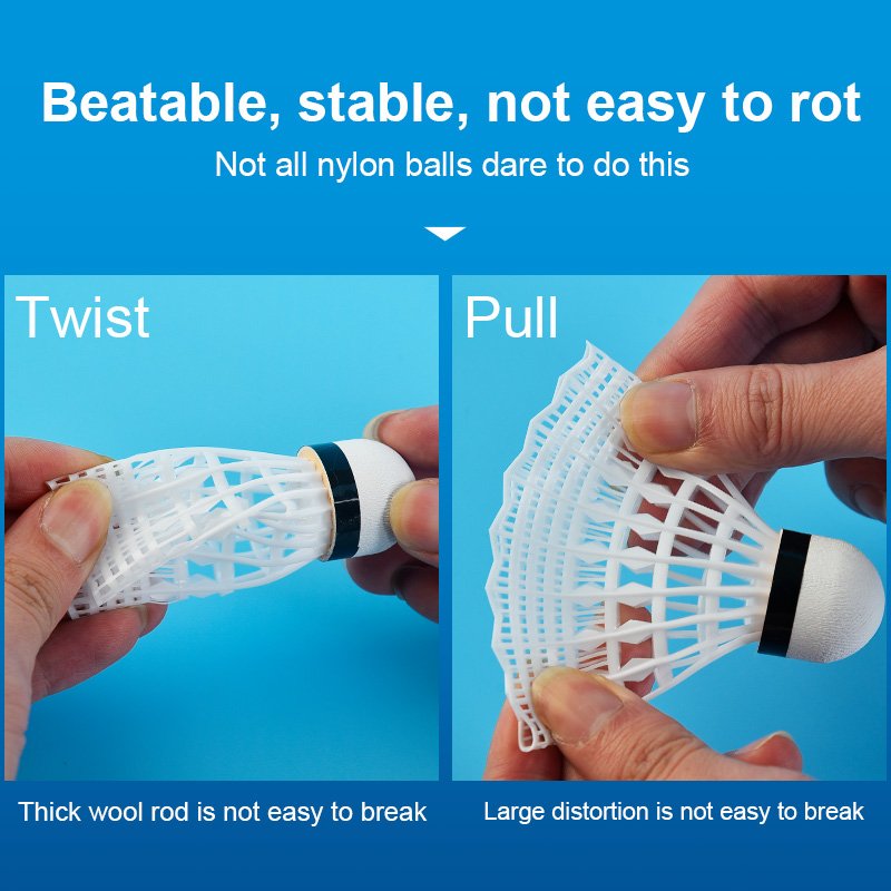 Retail Or Wholesale plastic Shuttle Birdie White Badminton Shuttlecocks
