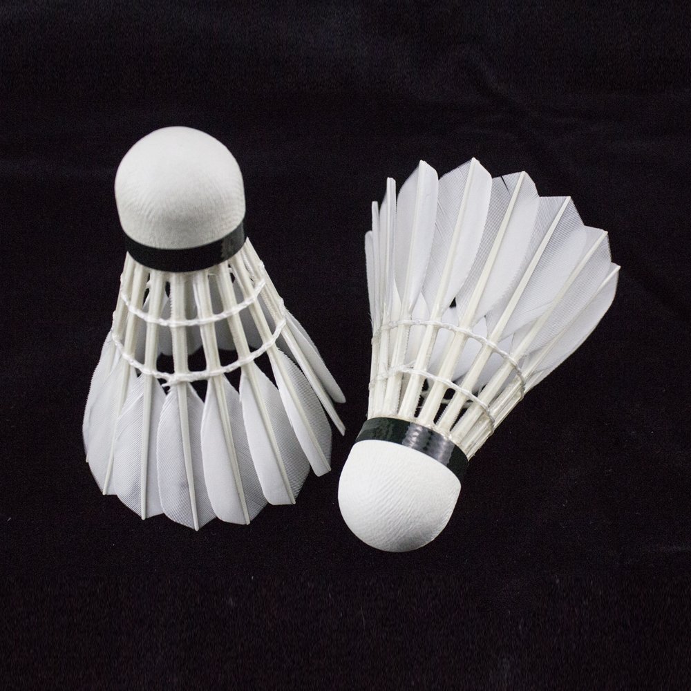 China factory direct supply wholesale 2 layers cork head oem goose feather badminton shuttlecock
