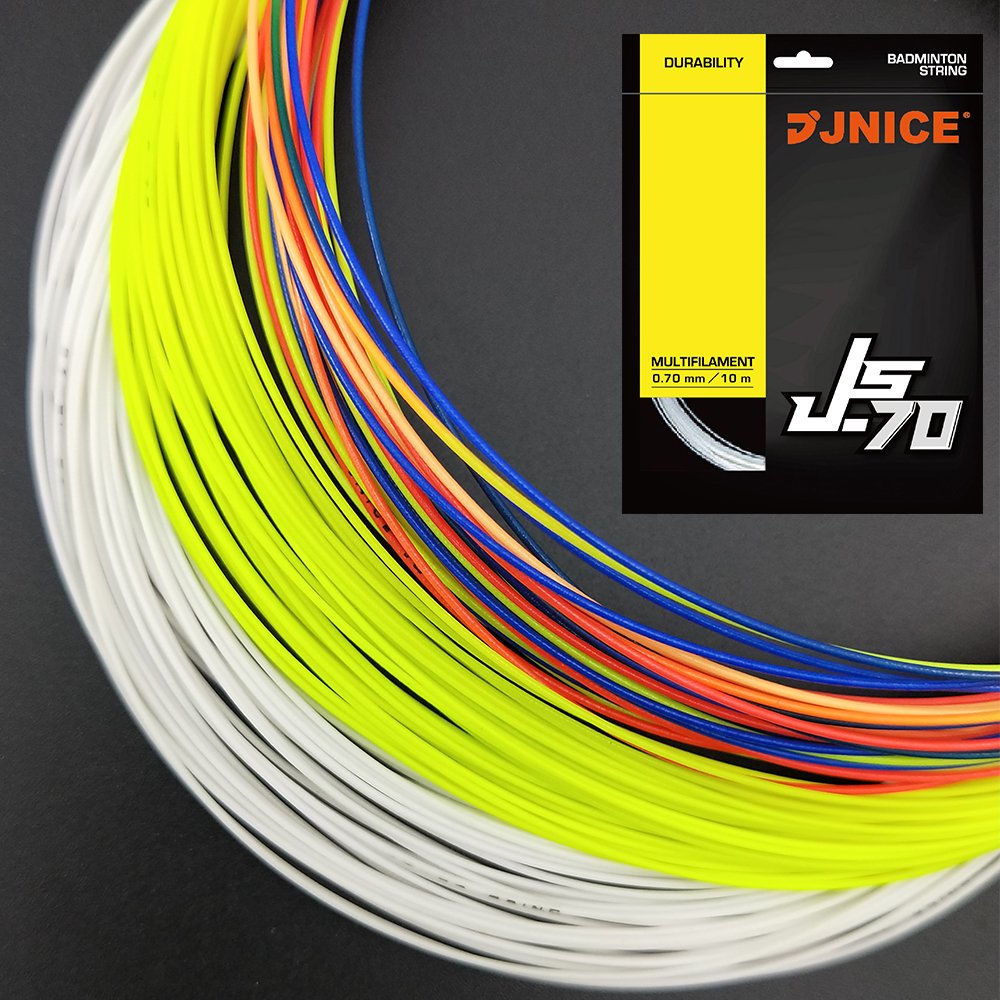 Details practicing badminton racket string