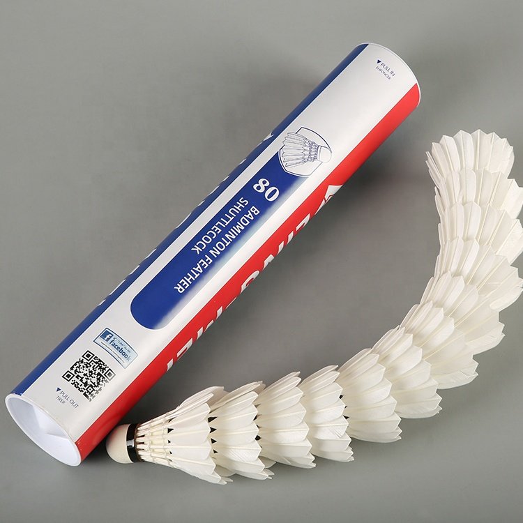 Lingmei 80 High Quality Goose Feather BWF Shuttles Badminton Shuttlecocks