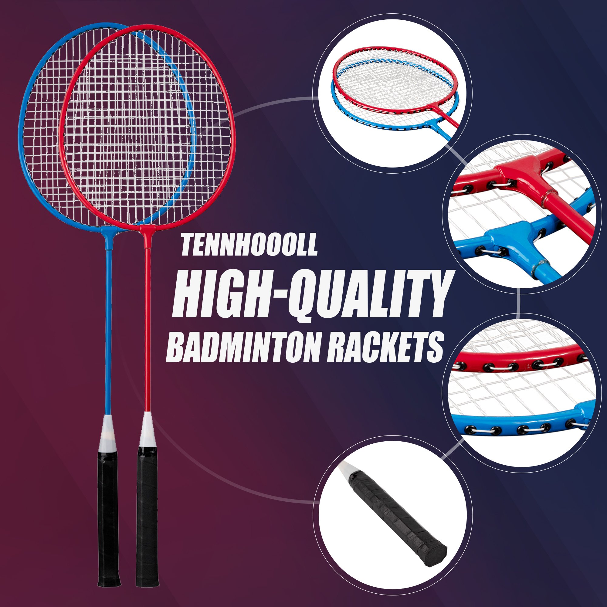 Badminton Oem 4-PCS Cheap Badminton Rackets Original Factory Supply Training Indoor Outdoor