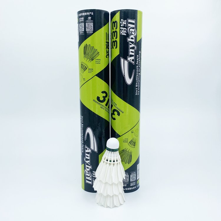 Factory Supply Anyball High Quality Duck Feather Durable Training Badminton Shuttlecock