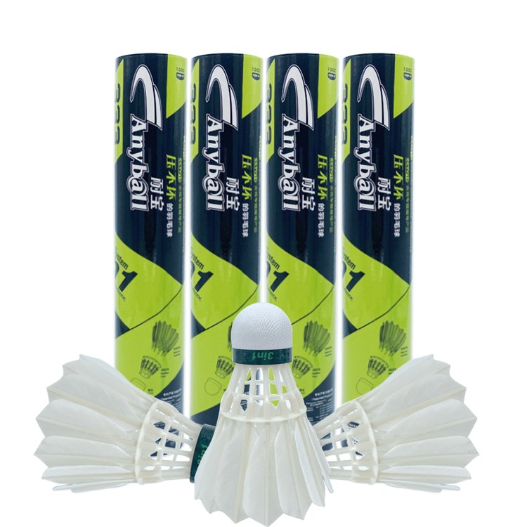 Factory Supply Anyball High Quality Duck Feather Durable Training Badminton Shuttlecock