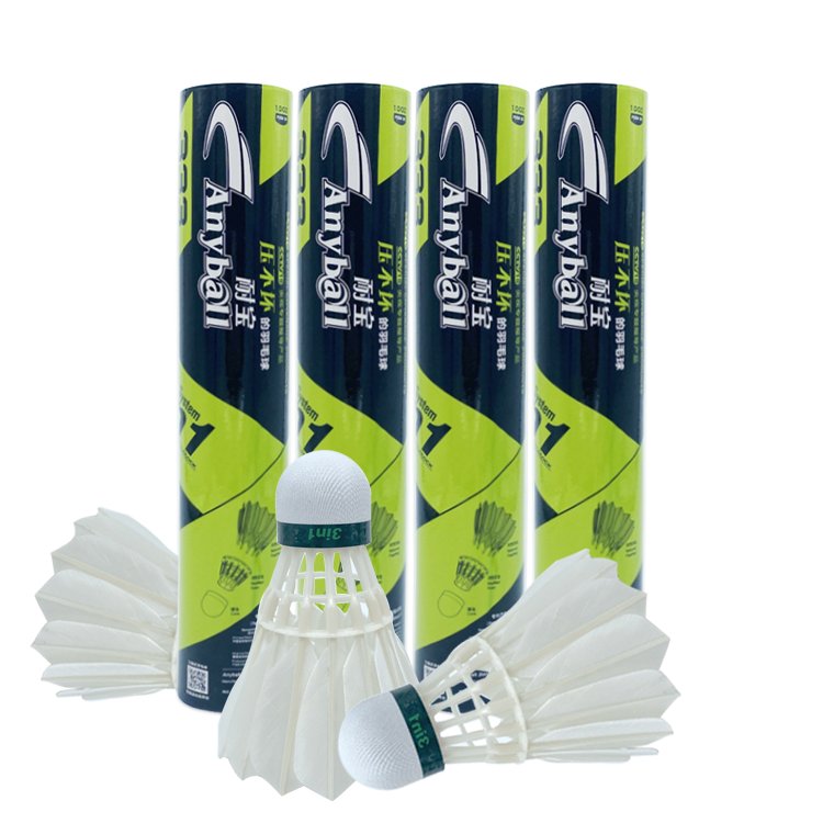Factory Supply Anyball High Quality Duck Feather Durable Training Badminton Shuttlecock